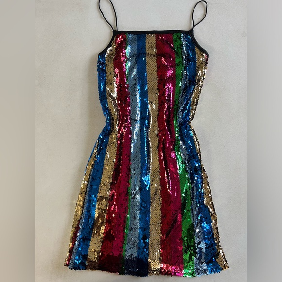 Forever 21 Multicolor Sequin Mini Dress - Picture 1 of 3